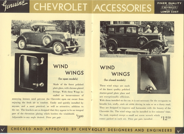 1931 Chevrolet Accessories Booklet Page 8